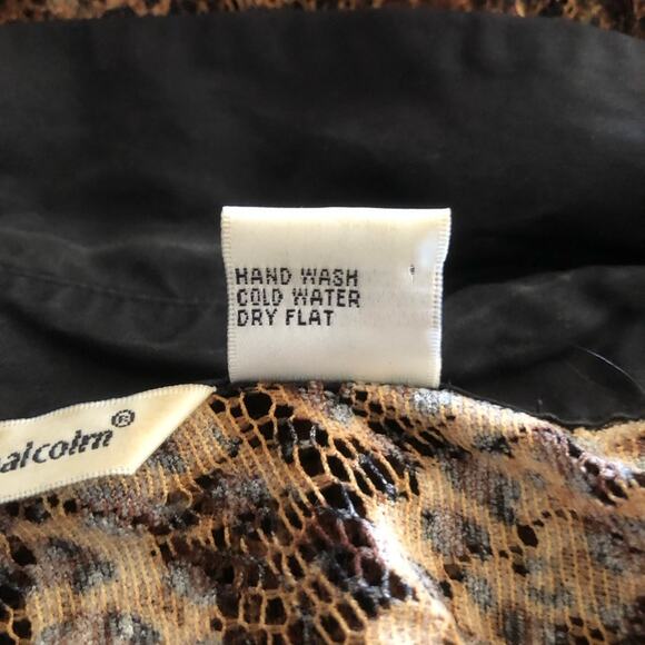 Vintage Richard Malcolm Black Unlined Mesh Lace Button Front Long Sleeve Blouse - Picture 13 of 13